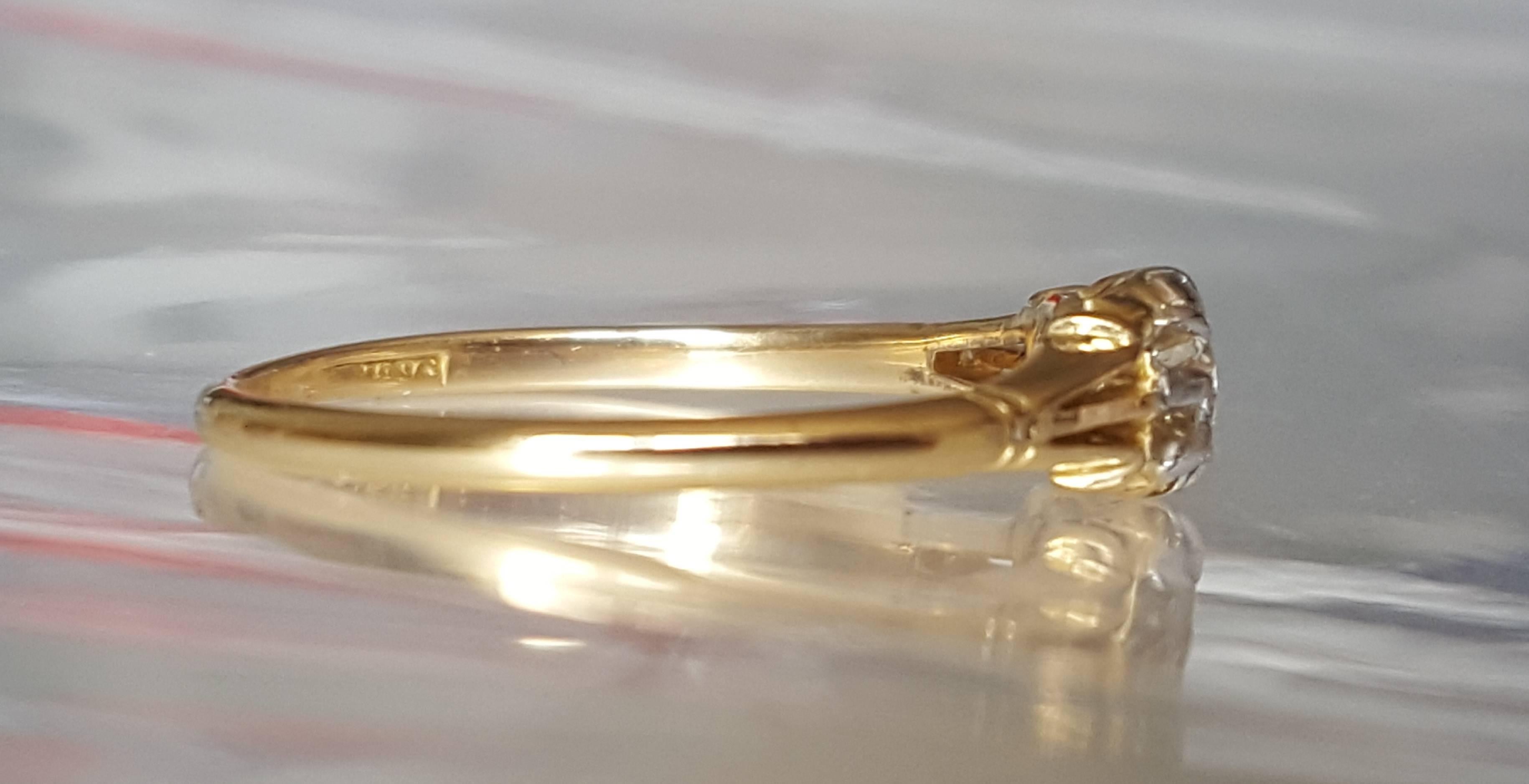 Women's Edwardian Diamond Solitaire Engagement Gold Ring