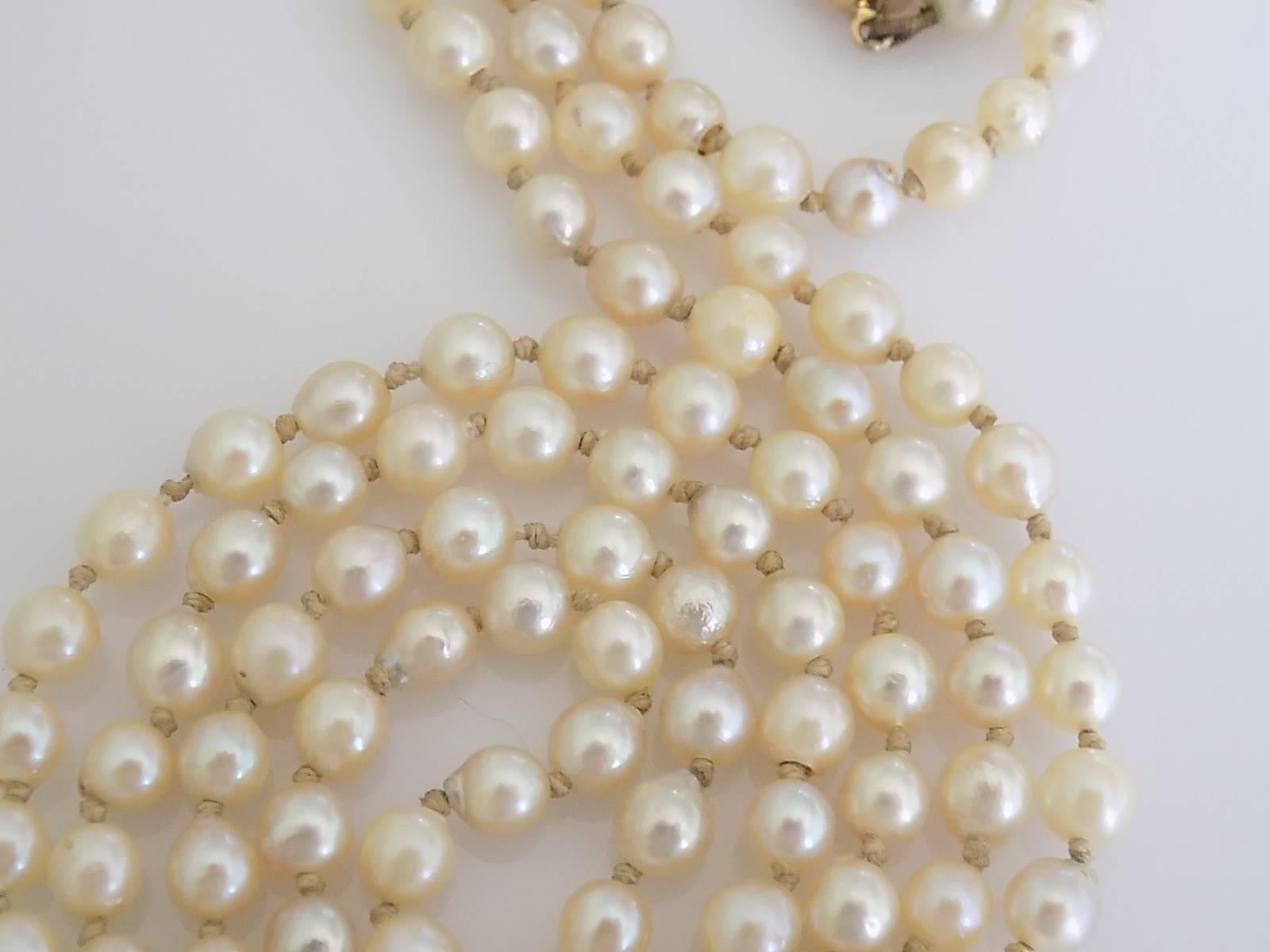 Art Deco 1920s Gold Coral Cultured Pearl Necklace In Excellent Condition In Boston, Lincolnshire