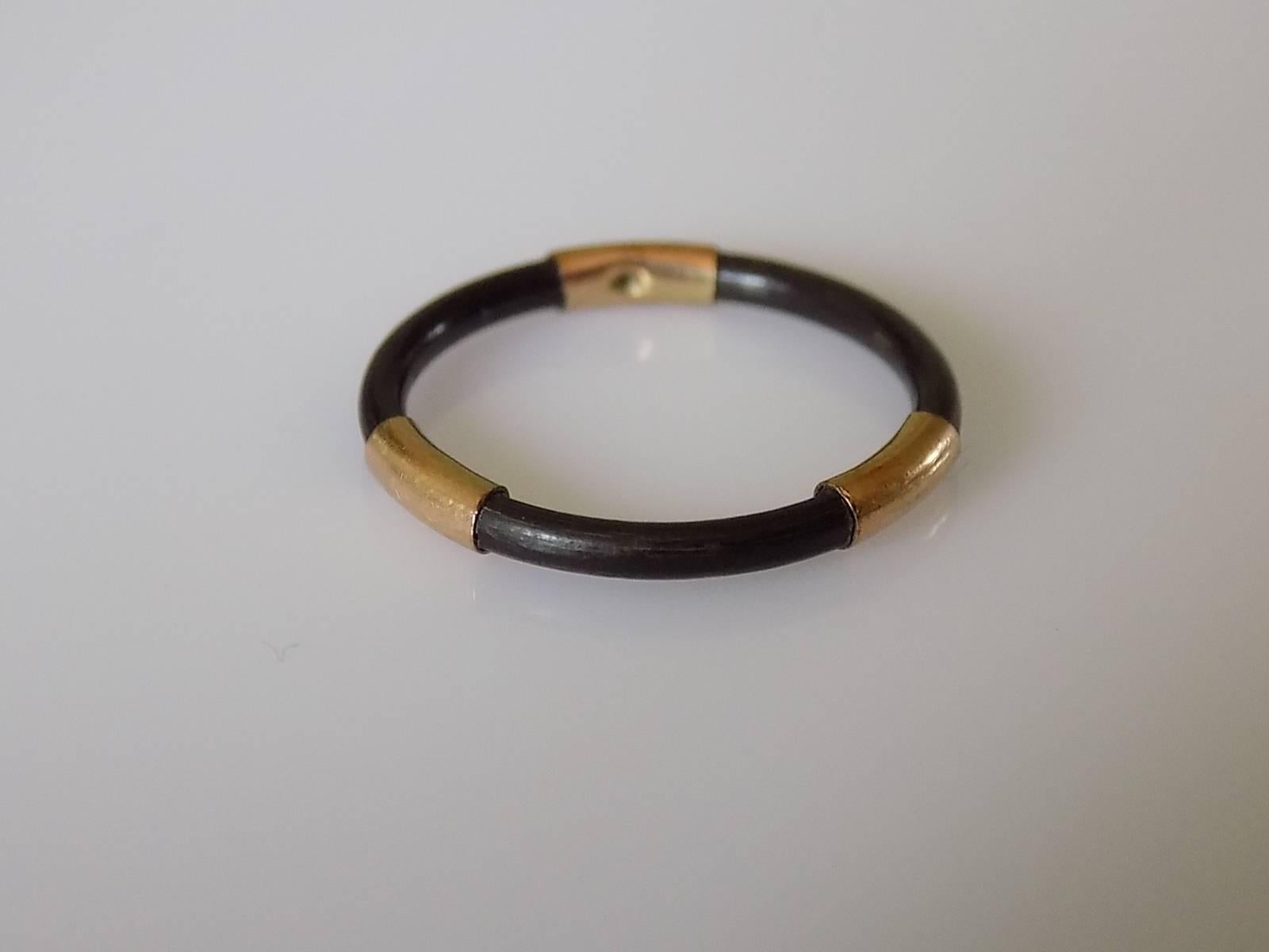 elephant hair ring gold