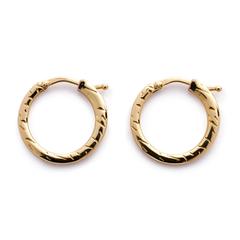 Gold Fur Hoop Earrings by Bear Brooksbank