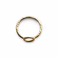 Gold Open Circle Fur Ring by Bear Brooksbank