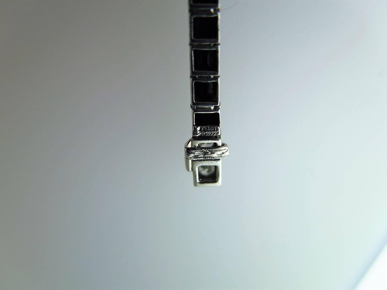 Art Deco Onyx Diamond Platinum Line Bracelet 2