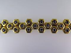 Tiffany & Co. Sapphire Gold Honeycomb Bracelet