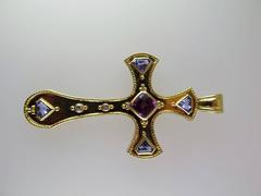 Theo Fennell Gem-Set Gold Pendant Cross