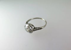Fine Edwardian Single-Stone Old European-Cut  2.10 carat Diamond Ring