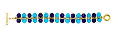 Rosaria Varra Turquoise and Amethyst Bead Bracelet