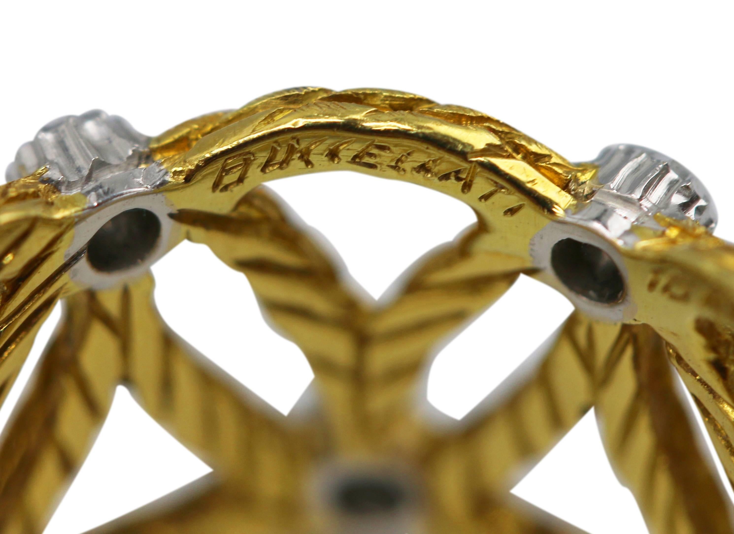 Women's or Men's Buccellati Diamond and Gold Band Ring