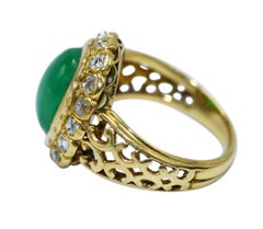 Victorian Jadeite and Diamond Ring