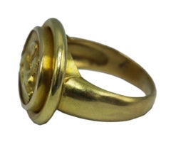 Elizabeth Locke Gold Sphinx Ring