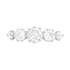 Vintage Art Deco Diamond Five-Stone Engagement Ring, circa 1920s