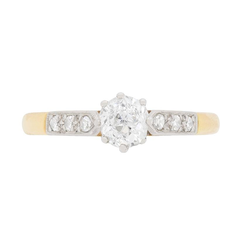 Edwardian Diamond Solitaire Engagement Ring, circa 1910 For Sale