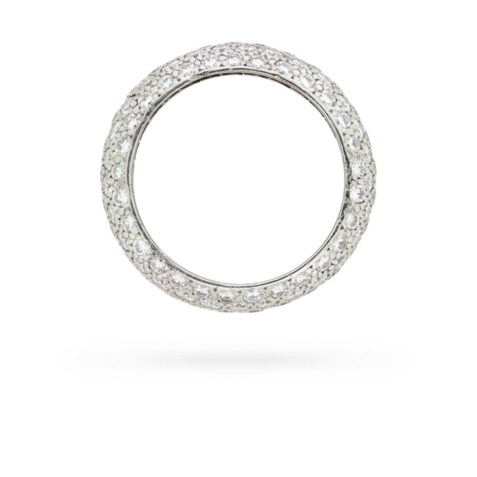 4.50 Carat Tiffany & Co. Etoile Pavé Set Diamond Eternity Ring, circa 1970s In Excellent Condition In London, GB