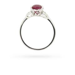 2.03 Carat GIA Certified Ruby Diamond Ring circa 1930s
