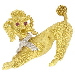 Vintage Poodle Brooch, c.1960s