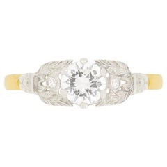 Art Deco 0.65ct Diamond Solitaire Ring, c.1930s