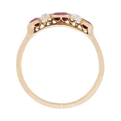 Late Victorian Ruby and Diamond ‘Five-Stone’ Ring, circa 1900s