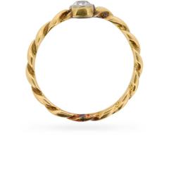 Victorian Three-Stone Vertically Set Diamond Ring, circa 1880s