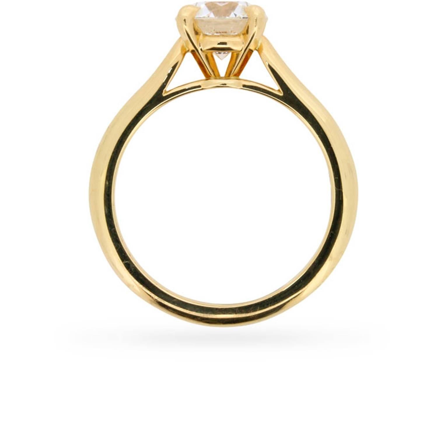 Modern Cartier ‘Solitaire 1895’ 1.33 Carat GIA Certified Diamond Engagement Ring