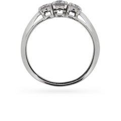 Tiffany & Co. 0.90 Carat Round Brilliant Cut Diamond Three-Stone Ring
