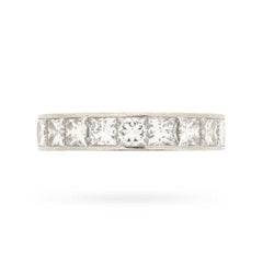 Cartier 5.00 Carat Princess Cut Diamond Eternity Ring