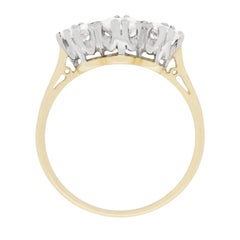 Vintage Three-Stone Diamond Engagement Ring, circa 1950s
