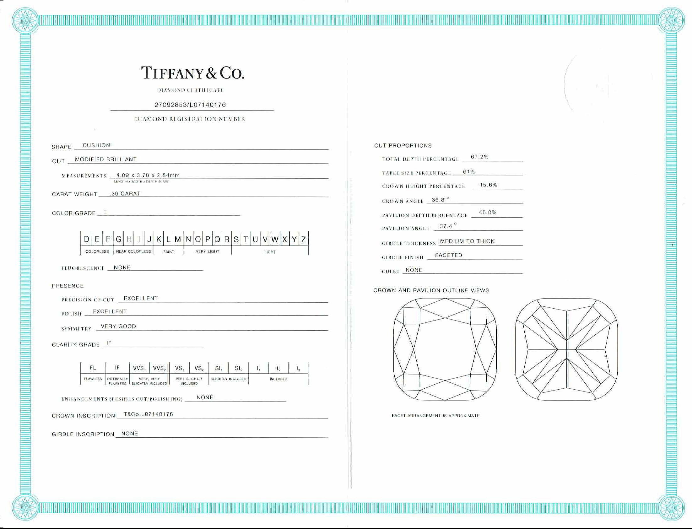 Cushion Cut Tiffany & Co. Soleste Double Halo Diamond Ring