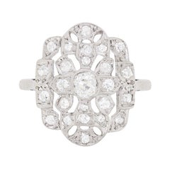 Art Deco Diamond Cluster Ring, circa 1920s