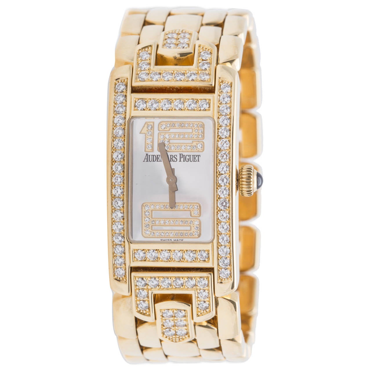 Audemars Piguet Ladies Yellow Gold Diamond Promesse Quartz Wristwatch For Sale