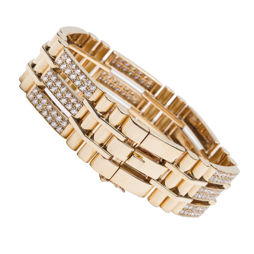 Van Cleef & Arpels Diamond Gold Bracelet For Sale
