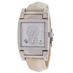De Grisogono Ladies White Gold Instrumento Uno Diamond Bezel Wristwatch 12
