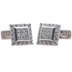 Luca Carati Diamond Gold Cufflinks