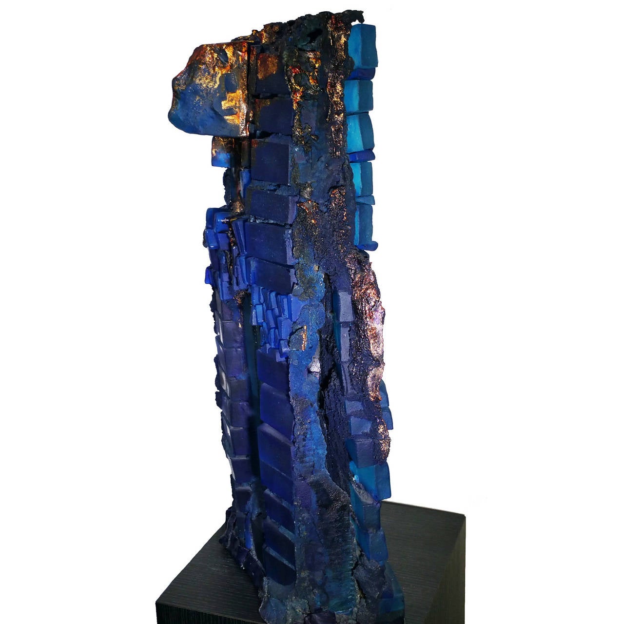 Modern Raymond Martinez French Glass Sculpture and Vase Collection For Sale