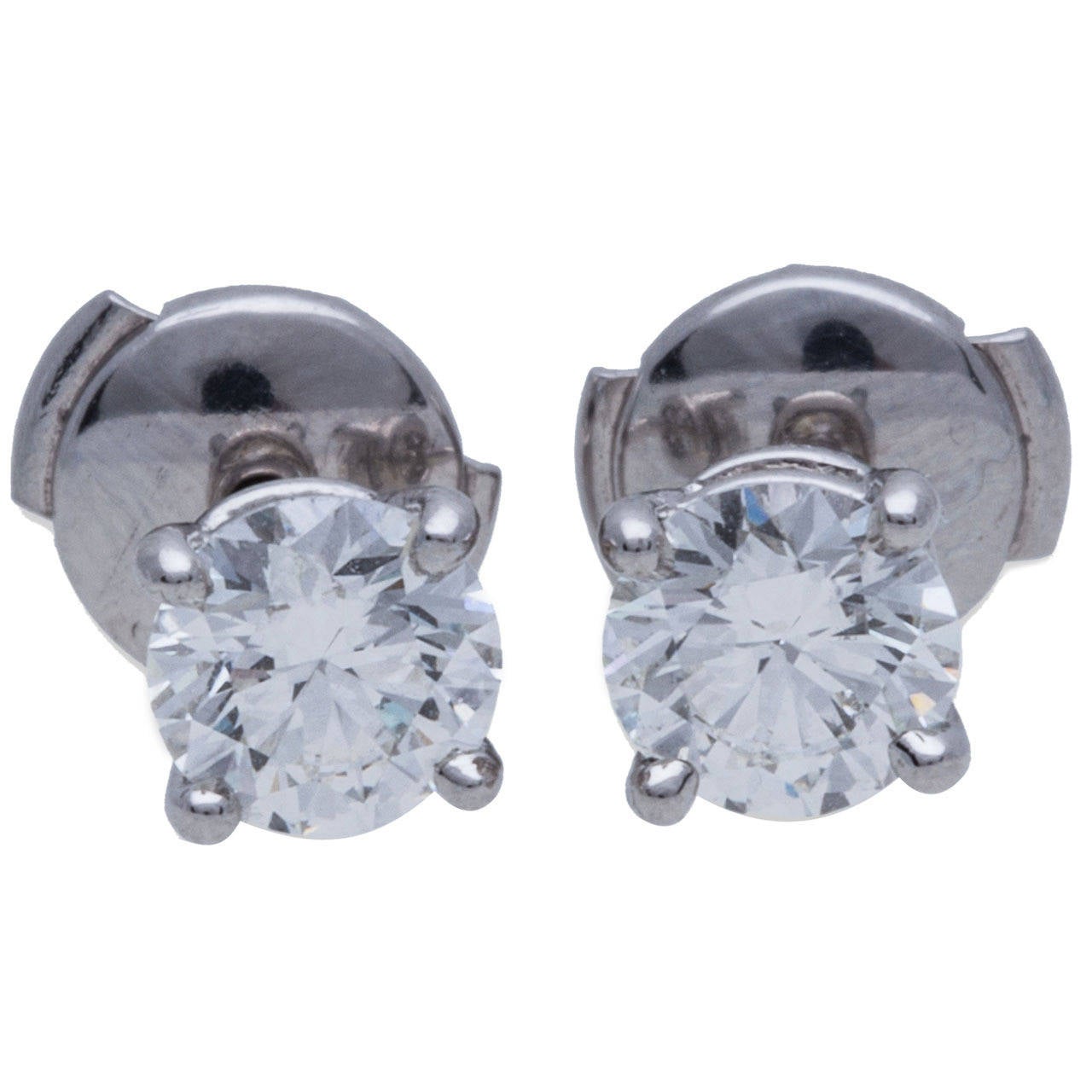 Tiffany & Co. Diamond Platinum Stud Earrings