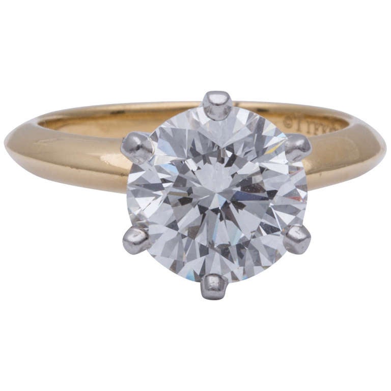 Tiffany & Co. Diamond Solitaire Ring For Sale