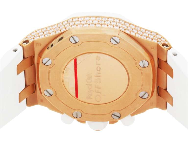 Women's Audemars Piguet Lady's Rose Gold and Diamond Royal Oak Offshore Chronograph