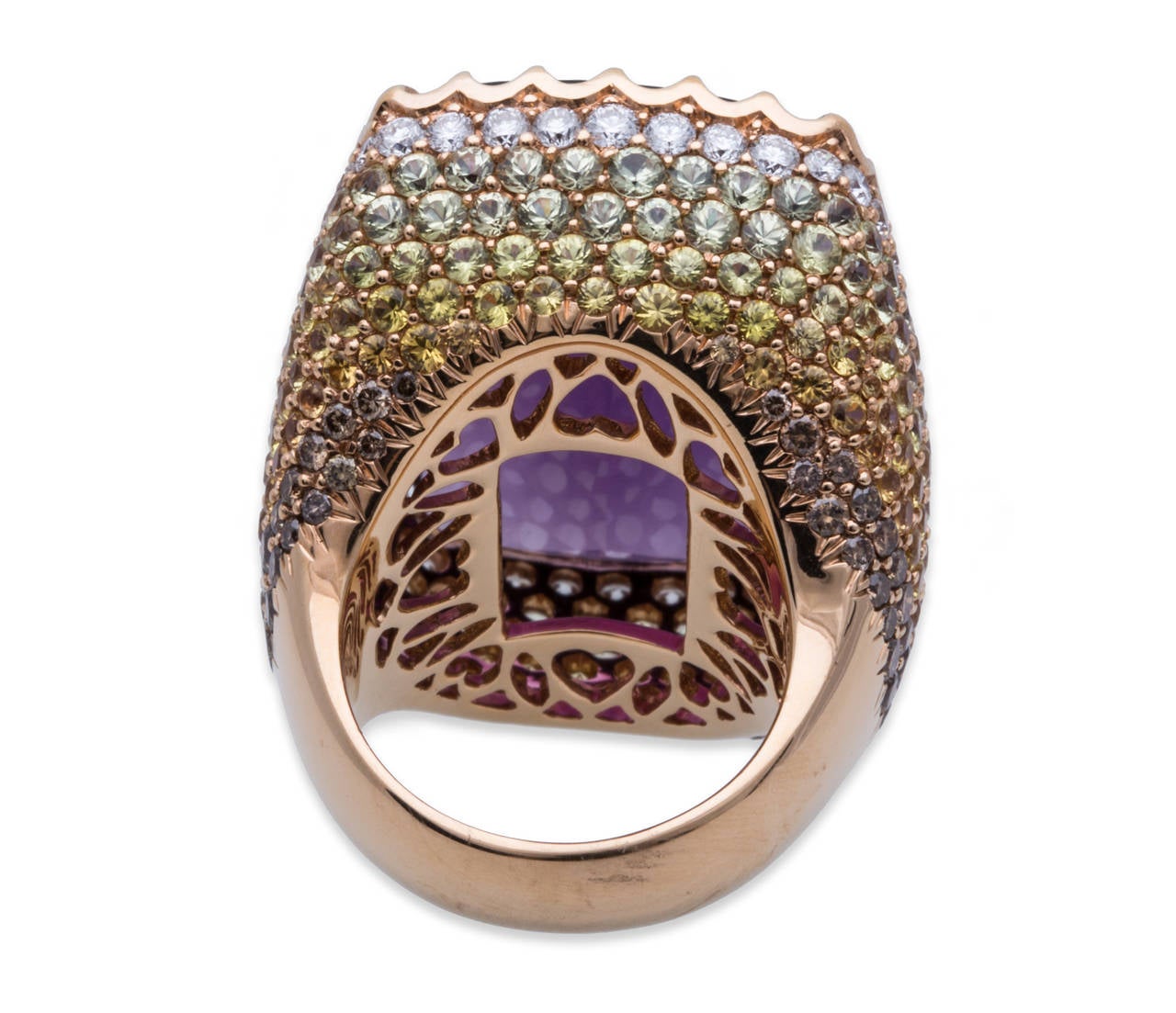 Women's Crivelli Amethyst Diamond Sapphire Gold Ring