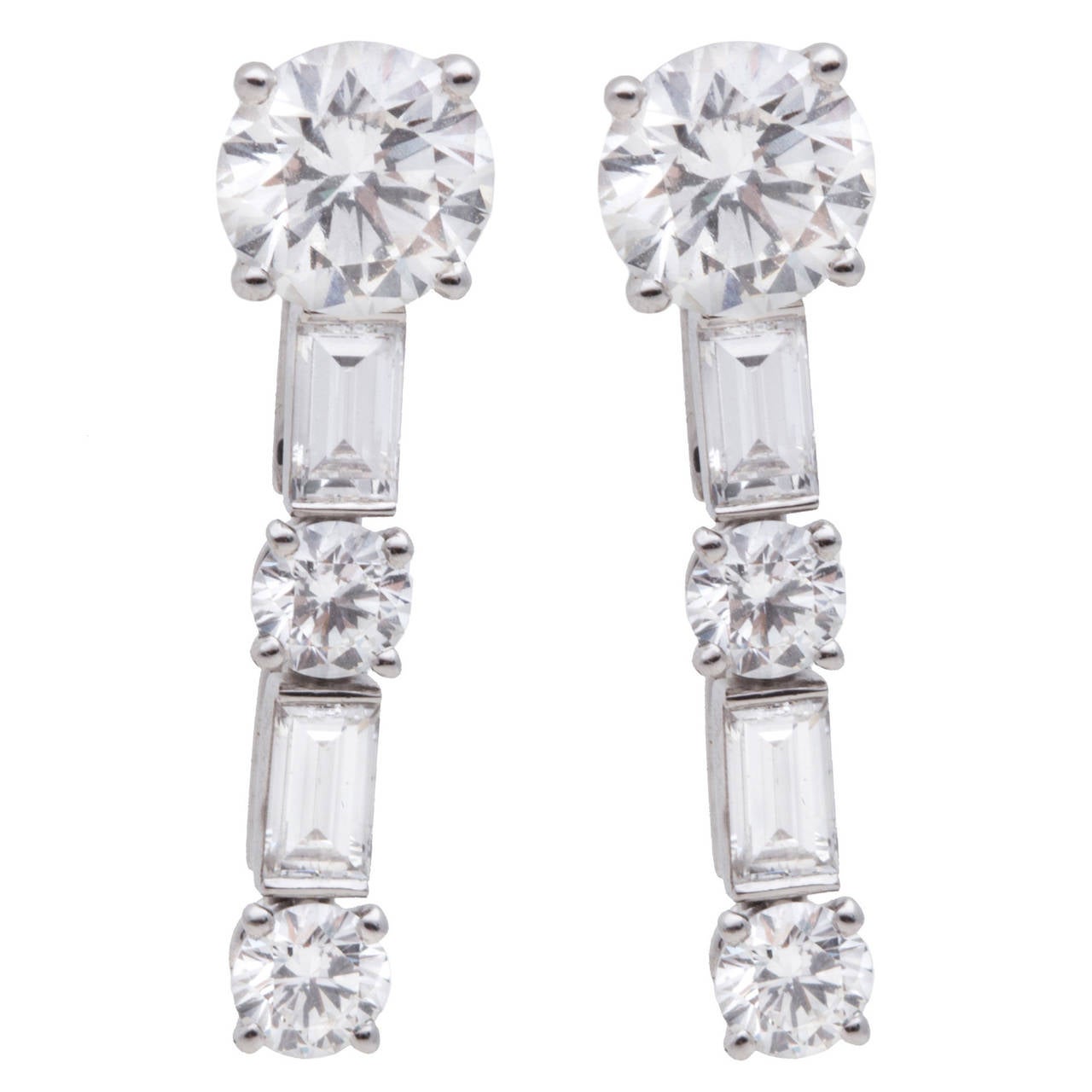 Cartier Diamond Earrings For Sale
