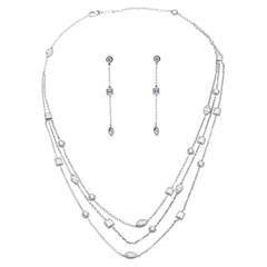 Tiffany & Co. Diamond Necklace and Earring Set Platinum