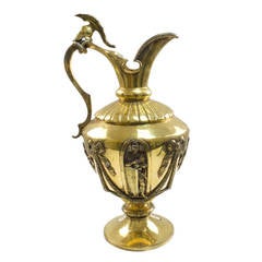 Antique Victorian Silver Gilt Ewer by Frazer & Haws