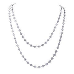 Diamond By The Yard Platinum Necklace 7