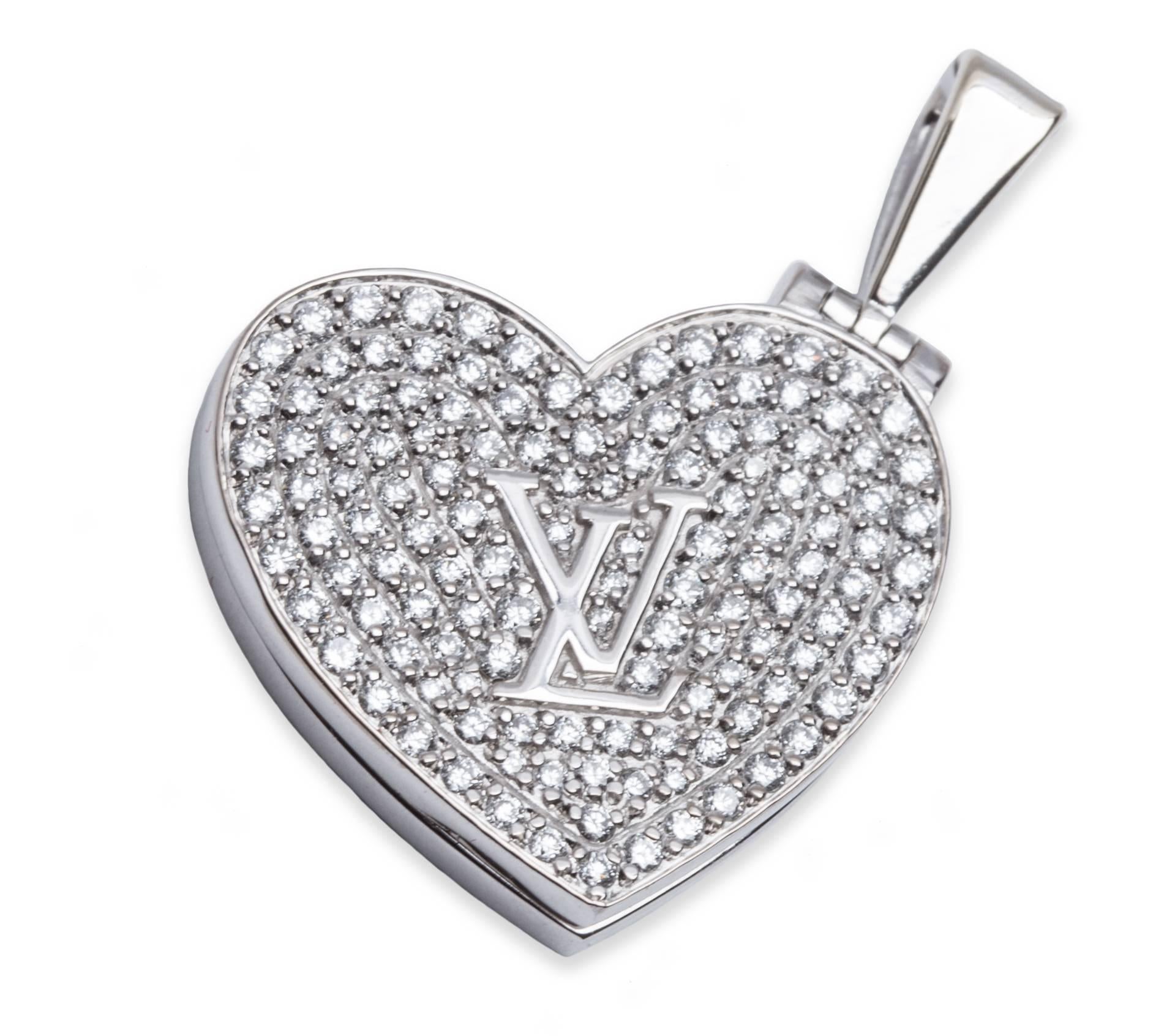 Louis Vuitton Diamond Gold Heart Locket