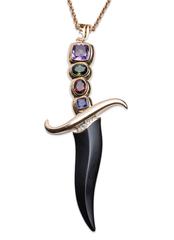 John Galliano for Valente Milano Gemstone Diamond Gold Ltd. Ed. Dagger Necklace
