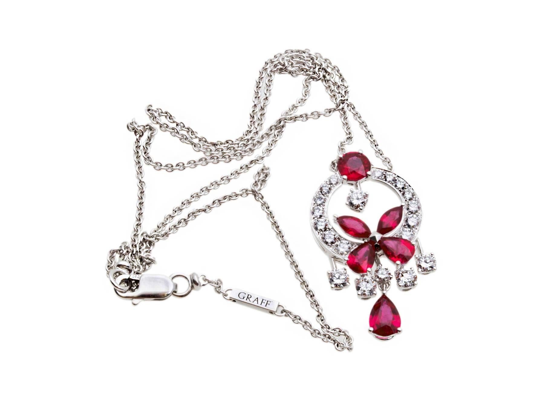 ruby butterfly necklace