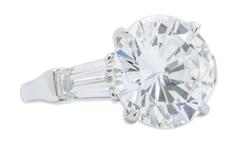 7.55 Carat GIA Certified Diamond Platinum Ring