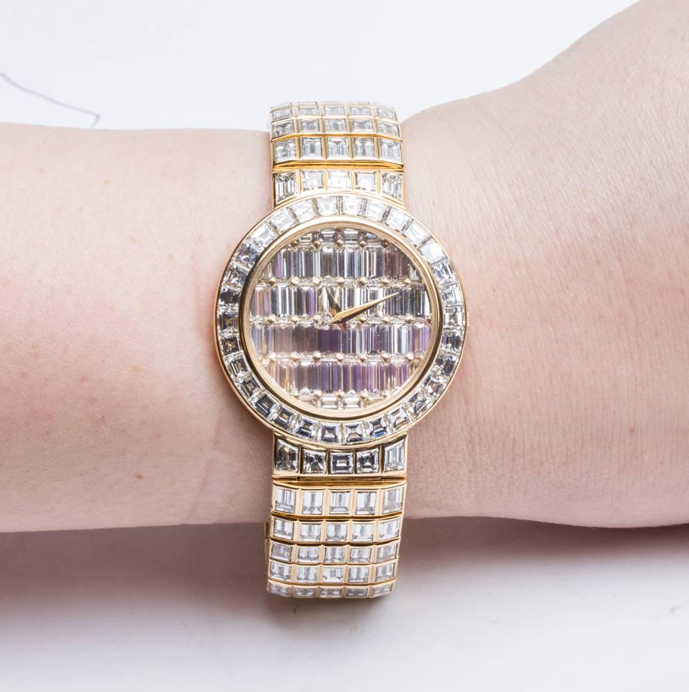 Women's or Men's Vacheron Constantin Yellow Gold Diamond Kalla Pagode No 1 Wristwatch For Sale