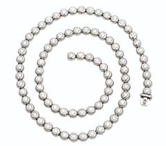 Tiffany & Co. Diamond Platinum Tennis Necklace