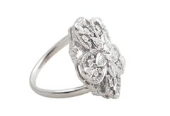 Chanel Diamond White Gold Flower Ring