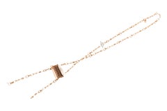 Hermes  Pink Gold and Diamond Handbag Necklace