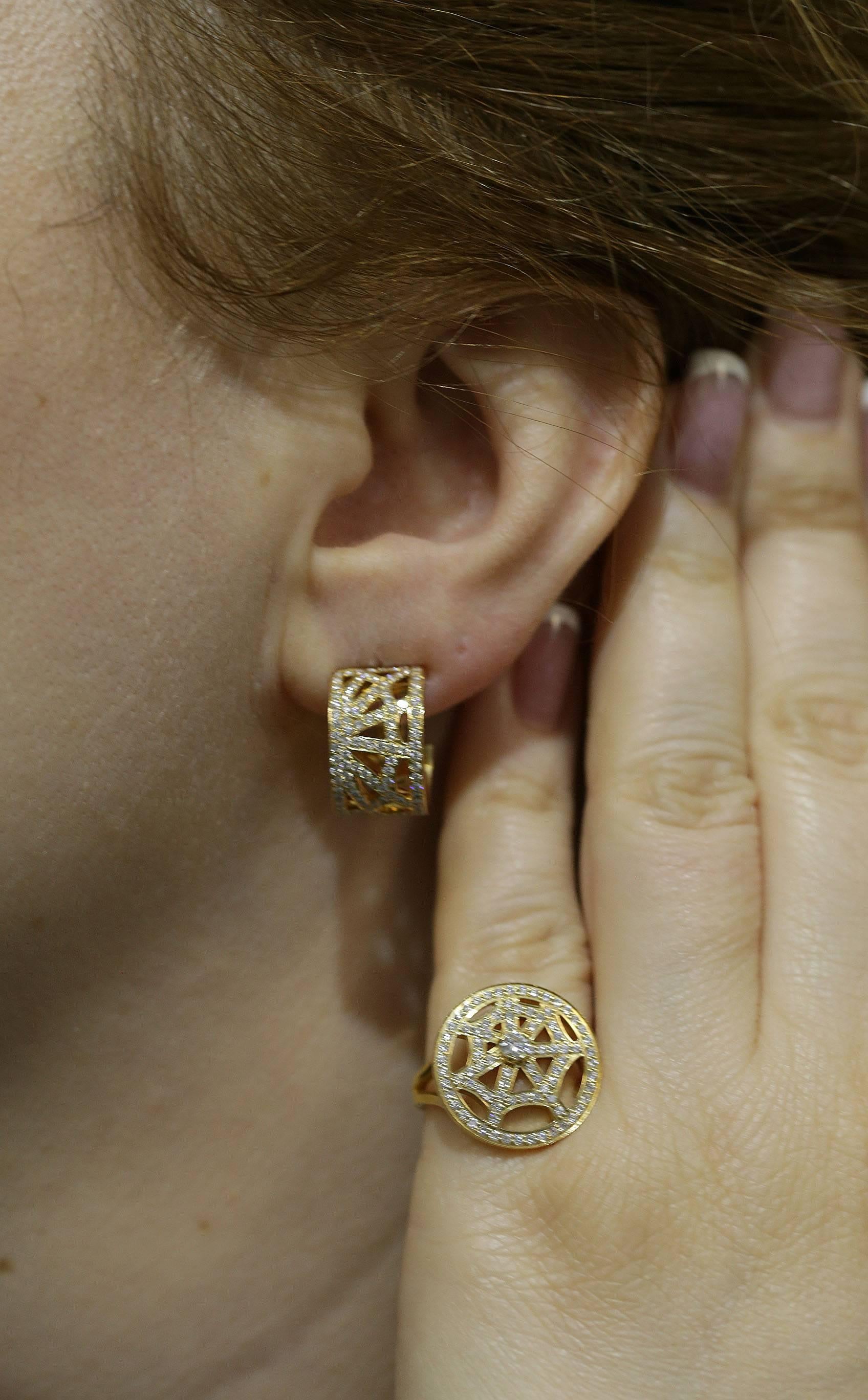 Chaumet Diamond Ring and Earring Set For Sale 2