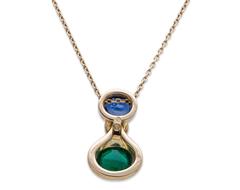 Bulgari BVLGARI Sapphire Emerald Gold Pendant